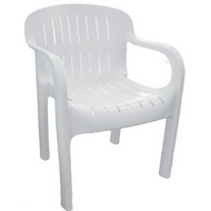 Кресло из пластика N4 Летнее, цвет: белый