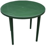 Стол из пластика круглый, D 90 см, цвет: темно-зеленый