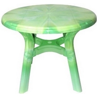 Стол из пластика круглый Премиум серии Лессир, D 94 см, цвет: весенне-зеленый