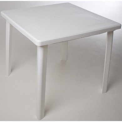 Стол из пластика квадратный, цвет: белый