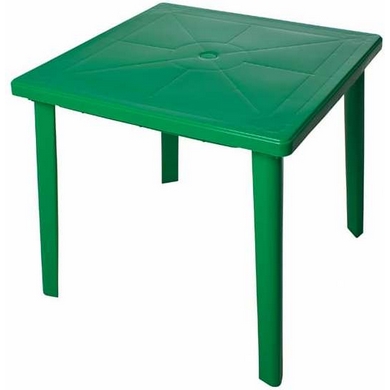 Стол из пластика квадратный, цвет: зеленый