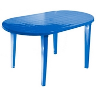 Стол из пластика овальный, цвет: синий