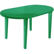 Стол из пластика овальный, цвет: зеленый
