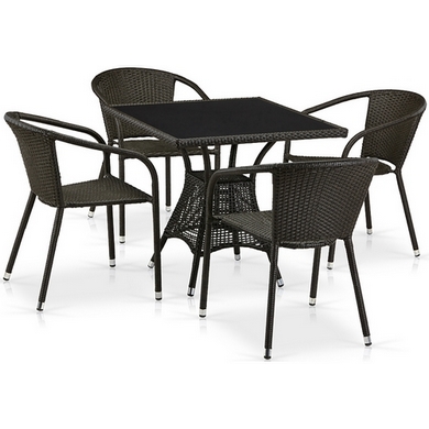 Комплект мебели Анкона (T197BNS-Y137C-W53 Brown 4Pcs)