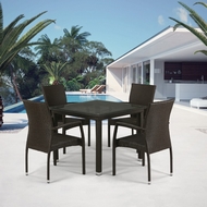 Набор мебели Пинар T257A-Y379A-W53 Brown 4Pcs (стол и 4 кресла)