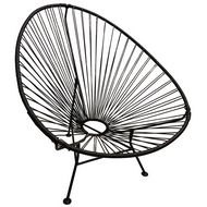 Кресло металлическое Ракушка (черное)