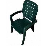 Кресло пластиковое с имитацией дерева Ибица темно-зеленый
