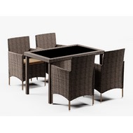 Комплект мебели стол Анкор и кресла Вирджиния (dark brown) иск.ротанг
