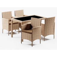 Комплект мебели стол Анкор и кресла Вирджиния (wood) иск.ротанг