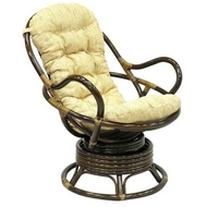 Кресло-качалка вращающееся 05-01 (тёмно-коричневое)