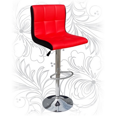 Барный стул 5006, цвет: красно-черный