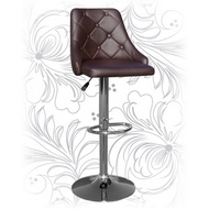 Барный стул 5021 с мягкой спинкой, цвет: коричневый