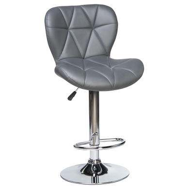 Барный стул 5022 с мягкой спинкой, цвет: серый