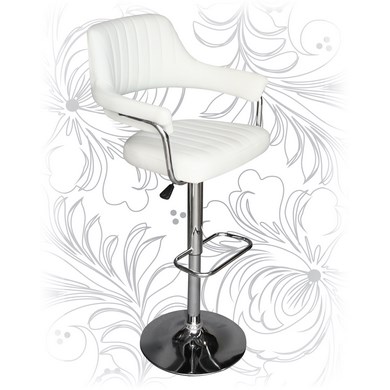 Барный стул 5019 с подлокотниками, цвет: белый