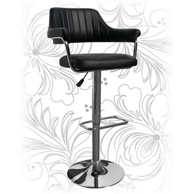 Барный стул 5019 с подлокотниками, цвет: черный