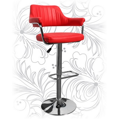 Барный стул 5019 с подлокотниками, цвет: красный
