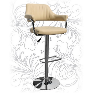 Барный стул 5019 с подлокотниками, цвет: кремовый