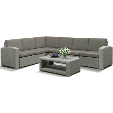 Комплект мебели Grand 5 (светло-серый, серо-бежевый)