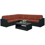 Комплект мебели Grand 5 (тёмно-серый, терракотовый)
