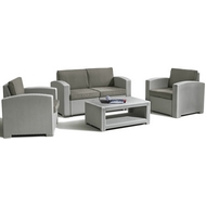 Комплект мебели Lux 4 (светло-серый, серо-бежевый)