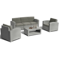 Комплект мебели Lux 5 (светло-серый, серо-бежевый)