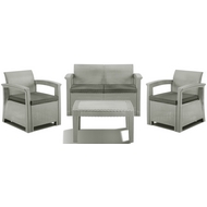 Комплект мебели Soft 4 (светло-серый, серо-бежевый)