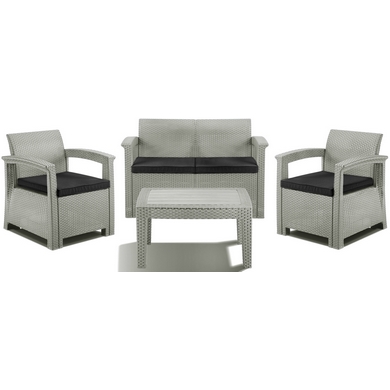 Комплект мебели Soft 4 (светло-серый, тёмно-серый)