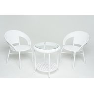Кофейный набор: стол GG-04-05 и 2 кресла GG-04-06 белый