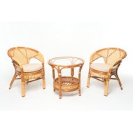 Дачный набор мебели 02-15 (стол и 2 кресла), коньяк