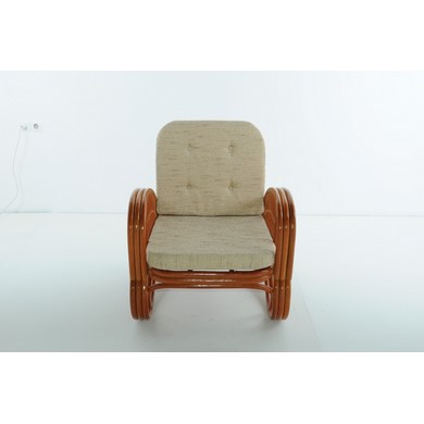 Кресло для дачного набора 01- 06B натуральный ротанг, коньяк