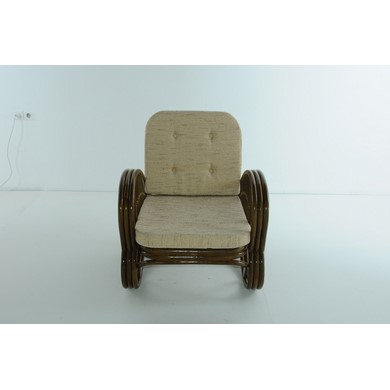 Кресло для дачного набора 01- 06B натуральный ротанг, олива