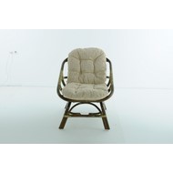 Кресло для дачного набора 01- 13B натуральный ротанг, олива