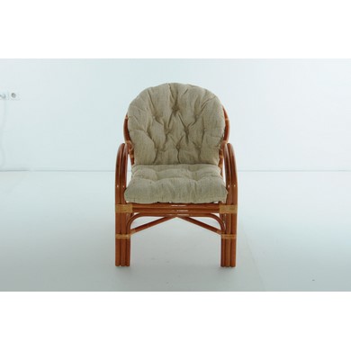 Кресло для дачного набора 01- 25В натуральный ротанг, коньяк