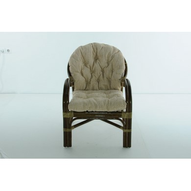 Кресло для дачного набора 01- 25В натуральный ротанг, олива