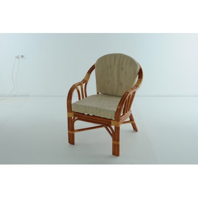 Кресло для дачного набора 01-28B натуральный ротанг, коньяк
