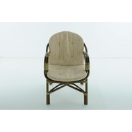Кресло для дачного набора 02-04B натуральный ротанг, олива