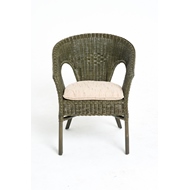Кресло для дачного набора 02-08B натуральный ротанг, олива