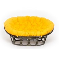 Кресло Mamasan (в комплекте желтая подушка) 23-02 натуральный ротанг, олива