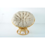 Кресло-качалка Papasan (в комплекте белая подушка) 23-01B натуральный ротанг, мед