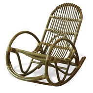 Кресло-качалка ( подушка в комплекте) 05-04 натуральный ротанг, олива
